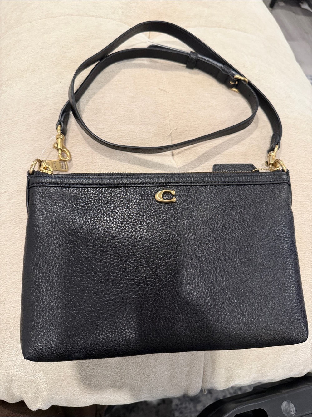 Coach Women's Legacy Zip Top Crossbody Bag Black NWOT